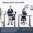 MotionGrey - Bureau assis-debout électrique à double moteur, réglable en hauteur, 165 po de largeur - Cadre noir-7