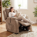 HOMCOM Power Massage Recliner with Quiet Motor - Brown-Eight massage points target back, lumbar, thighs and legs easing everyday fatigue