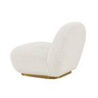 Manhattan Comfort - Edina fauteuil d’appoint moderne en bouclé 28,74" tapissé - blanc-Testé de qualité commerciale avec une capacité de poids de 440 lb