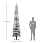 HOMCOM 9' Artificial Christmas Tree with Realistic Branches - Green-Section design for quick setup 