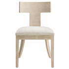 Modway Peregrine Wood and Fabric Upholstered Dining Chairs - Natural/Heathered Weave Ivory - 2 Pack-9