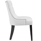 Modway Regent Tufted Vegan Leather Dining Chair - White-Dense Foam Padding