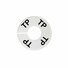 Eddie's Round Size Divider - French TP - White Sizer with Black Print - 100 Pack-White plastic with black text