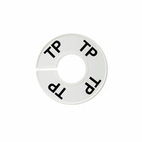 Eddie's Round Size Divider - French TP - White Sizer with Black Print - 100 Pack-White plastic with black text
