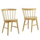 Modway Lykke Curved Spindle Back Dining Chairs - Natural - 2 Pack-Set of 2 Dining Chairs