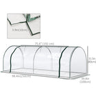 Outsunny 8' x 3' x 2.6' Mini Greenhouse for Plants with Zippered Doors- Roll-up zippered doors allow for easy access and well air ventilation     
 