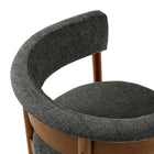 Modway Clea Curved Upholstered Dining Chairs - Charcoal - 2 Pack-10