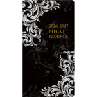DateWorks - Planificateur de poche mensuel 2026-2027 - 3,5 po x 6,5 po - Élégance - Anglais-Taille de 6,5 po x 3,5 po, parfaite pour la planification en déplacement