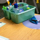 Teacher Created Resources Plastic Storage Caddy - Eucalyptus Green - 6 Pack-6