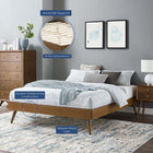 Modway Margo Wood Twin Platform Bed Frame - Walnut-Wood Slat Support System