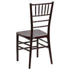 Flash Furniture HERCULES PREMIUM Series Mahogany Resin Stacking Chiavari Chairs - 2 Pack-Mahogany Finish