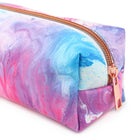 Fashion Stationery Marble Pencil Case - Pink/Multicolour-Secure zipped compartment