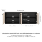 Hudson&Canal Lillian Rectangular TV Stand for TV's up to 75" - Black Grain/Alder White-8