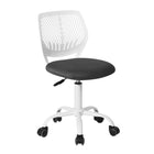 Homy Casa Teen Task Chair - Grey/White-Mid-Back ergonomic design desk chair