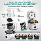 Rice Robot 4 Cup Space Saving Rice Cooker with Ceramic Nonstick Inner Pot - White -Automatic shut off: take the guesswork out of cooking rice innovative rice-smart sensors trigger automatic shut off to prevent undercooking, overcooking, and burning it keeps rice warm until you're ready to eat for a mistake-proof meal in minutes never undercook or burn your rice again