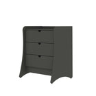 Manhattan Comfort Coney 27.55" Mid-Century Modern Dresser - Grey-11 Lb. Capacity per Drawer.