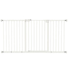 PawHut - Barrière pour animaux de compagnie de 74 à 147 cm de large avec porte, barrière pour chien d'intérieur pour escaliers-Faites glisser et soulevez la poignée pour passer