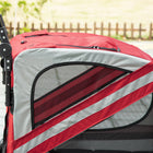 Aosom - Remorque de vélo pour chien 2-en-1, poussette pour animal de compagnie pour voyage avec roue universelle, réflecteurs, drapeau, rouge-Tissu Oxford résistant aux intempéries pour protéger votre animal des mauvaises conditions météorologiques 