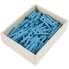 JAM Paper - Pinces à linge en bois - taille moyenne - 2 -8 cm - bleues - 50 pinces à linge par paquet-Quantité : 50 broches par paquet