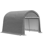 Outsunny - Tente de rangement de jardin 10 pi x 10 pi avec structure en acier galvanisé-Abri de rangement spacieux pour votre vélo, moto ou outils de jardin
