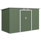 Outsunny - Abri de jardin 9'x4' en acier galvanisé, maison à outils, vert-Conception spacieuse pour le stockage des outils extérieurs, de l'équipement et du matériel de jardinage