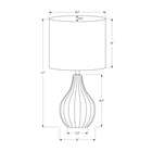 Monarch Specialties 17" H Contemporary Table Lamp - Beige Ceramic / Ivory / Cream Shade-Backed by a 2 year limited warranty against any defects, you can trust the durability and craftsmanship of this lighting accent piece
