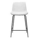 Zuo Byron Counter Stool - White-Plush and durable faux leather fabric