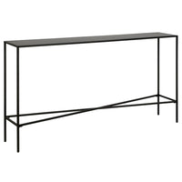 Hudson&Canal - Console Henley 55" de largeur avec plateau en métal - Bronze noirci-Un design industriel pour votre entrée, votre salon, votre bureau et plus encore