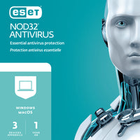 Eset Nod32 Antivirus - 3-User - 1-Year Sleeve - PC/Mac-Antivirus and Antispyware: Provides proactive protection against all types of online and offline threats, including viruses, ransomware, spyware, and phishing attacks