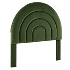 Modway Solana Arched Performance Velvet Twin Headboard - Moss Green-Stain-Resistant Performance Velvet Upholstery