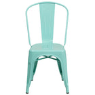 Flash Furniture Mint Green Metal Indoor-Outdoor Stackable Chair-Mint Green Powder Coat Finish