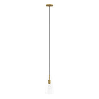 Modway - Beacon 1-Lumière Lumière suspendue - Laiton en satin transparent-Pendentif moderne à une lumière