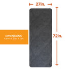 PurEarth - Revêtement antidérapant écologique en polyuréthane - Gris-72 pouces x 27 pouces x 4,5 mm