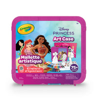 Crayola Disney Princess Art Case-DISNEY PRINCESS COLOURING ART CASE: This art set includes 24 Crayons, 12 Fine Line Markers, 10 Broad Line Markers, 16 Colouring Pages, 10 Blank Pages, 3 Character Stands, 2 Sticker Sheets, 1 Disney Poster, and a Reusable Plastic Case.