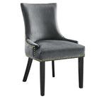 Modway Marquis Performance Velvet Dining Chairs - Grey - 2 Pack-Stain-Resistant Performance Velvet