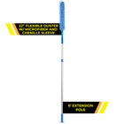 Gritt Commercial 22" Flexible Wand Duster - Microfiber and Chenille Sleeve - 6' Telescopic Pole - 2 Pack -2-section telescopic pole offers adjustable 3 - 6' length and secure locking