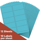 JAM Paper Mailing Address Labels - 2 x 4 - Blue - 2 sets of 120-4" x 2"