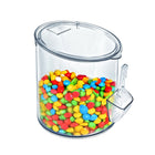 Azar PET Container - 9.8" H x 8.3" D - Clear-colour of item is clear