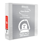 BAZIC Products - Classeur à anneaux en D incliné avec 2 pochettes, 2 po, blanc, paquet de 6-Effacer la couverture de la vue sur le devant, le noir et le côté