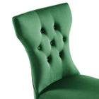 Modway Silhouette Performance Velvet Dining Chairs - Emerald - 2 Pack-9