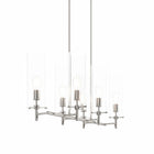 Modway Skylark 6-Light Chandelier - Clear/Polished Nickel-Requires 6 E26 60W Light Bulbs