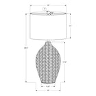 Monarch Specialties 30" H Transitional Table Lamp - Black Rattan / Beige Shade-With a 2 year limited warranty against any defects, enjoy peace of mind knowing this lighting accent is built to last and brighten your home for years to come