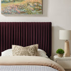 Modway Eloise Stain-Resistant Performance Velvet Twin Headboard - Mulberry-Dense Foam Padding