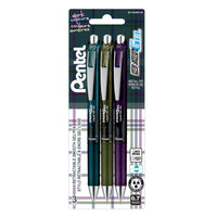 Pentel EnerGel Dark Colours Retractable Gel Roller Pen - 0.7mm - Metal Tip - 3 Pack-Sleek & stylish barrel design with metal accents for a professional look