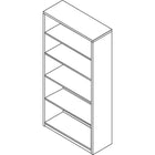Office Star Napa Collection Bookcase, 5-Shelf, Cherry-Scratch-resistant, textured thermally fused laminate surfaces