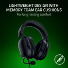 Razer Blackshark V2 X (Xbox Licensed) Wired Esports Headset for XBSX - Black-Lightweight design with memory foam: Thick headband padding and leatherette ear cushions for a plush fit and feel