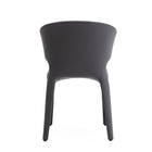 Manhattan Comfort - Lot de 2 chaises de salle à manger Conrad 52 cm style mid-century modern, revêtement en similicuir gris-21,26 po L x 23 po l x 30,71 po H