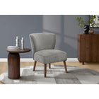 Monarch Specialites Upholstered 33"H Mid-Century Modern Accent Chair With Walnut Solid Wood Legs - Light Grey Fabric-A gently curved back and plush foam cushioning, wrapped in soft-touch fabric, provide a comfortable and inviting place to relax and unwind.