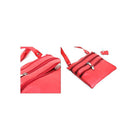 Champs – Sac à bandoulière en cuir, 7 x 7 po, rouge-En cuir véritable