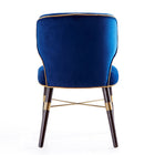 Manhattan Comfort - Lot de 2 chaises de salle à manger modernes Strine 21,65 po en velours bleu-22,83 po L x 23 po l x 33,07 po H